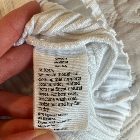 Ribbed Long Sleeve Top in Cream - Picture 5 of 7